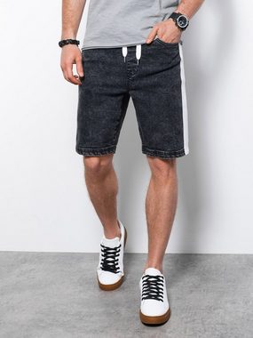 OMBRE Shorts Ombre Herren Denim-Shorts - schwarz W363 XXL