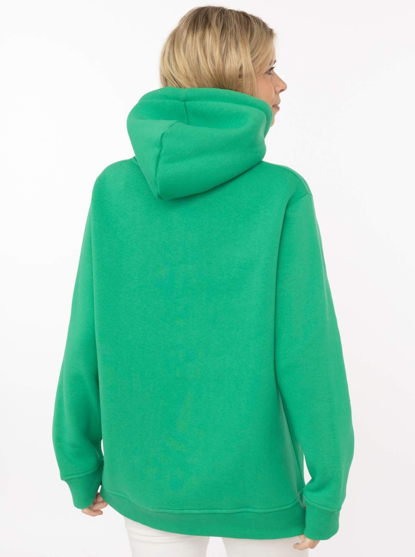 Zwillingsherz Hoodie "AMOUR" gesticktes Motiv mit Herzen und Spitze, Kapuze, Kängurutasche