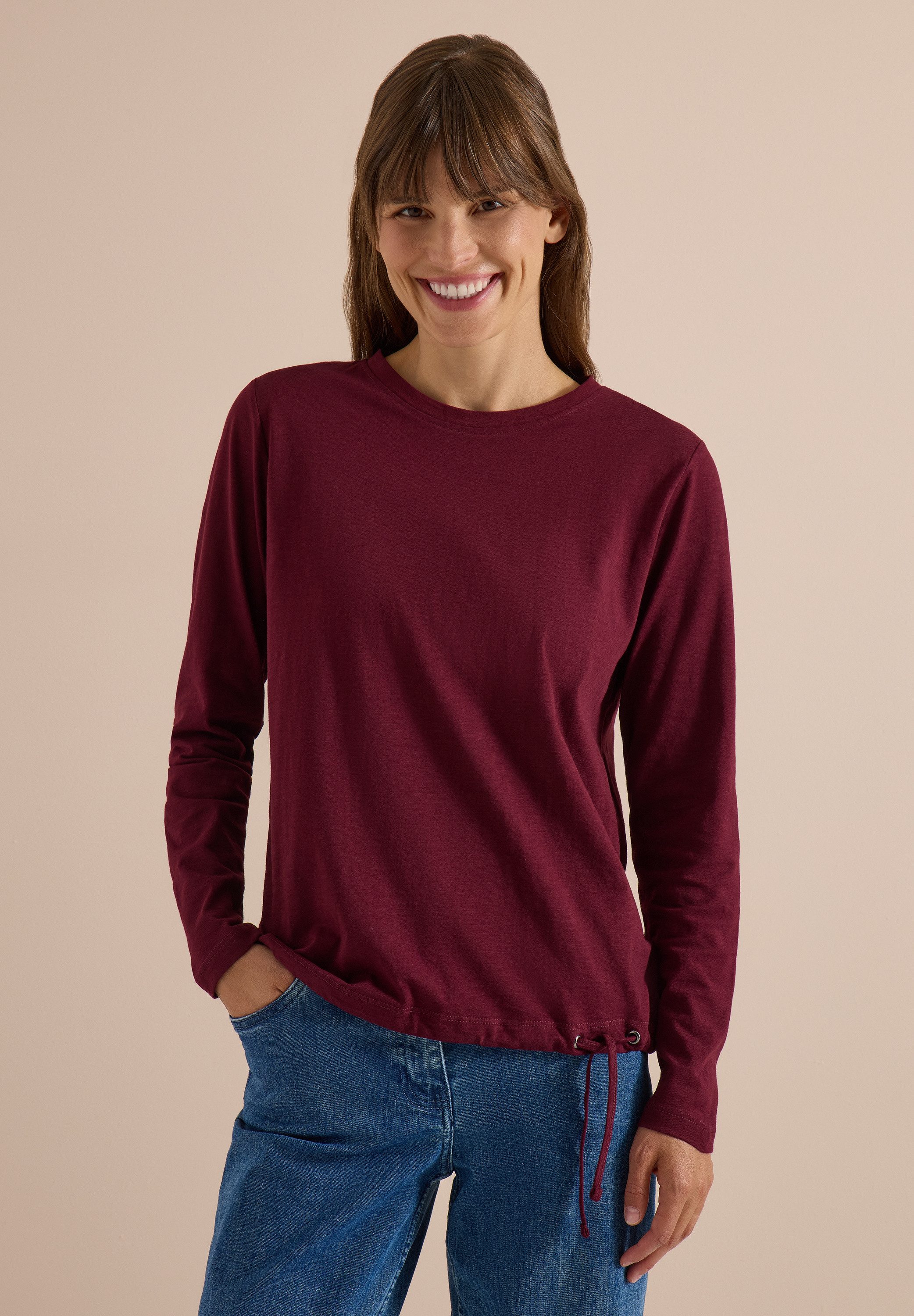 CECIL Langarmshirt aus reiner Baumwolle