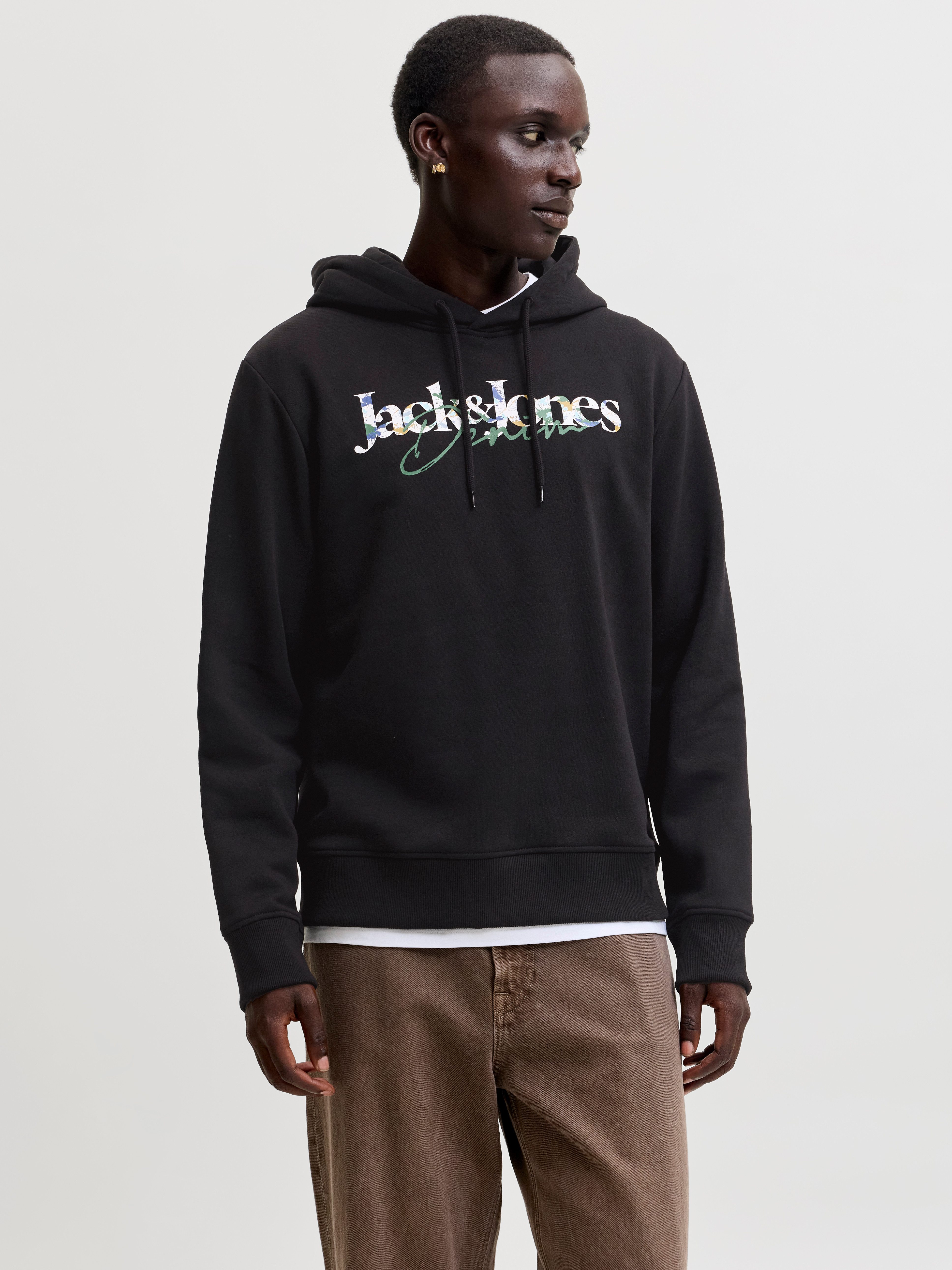 Jack & Jones Kapuzensweatshirt JJTOM SWEAT HOOD Baumwollmischung, normal geschnitten