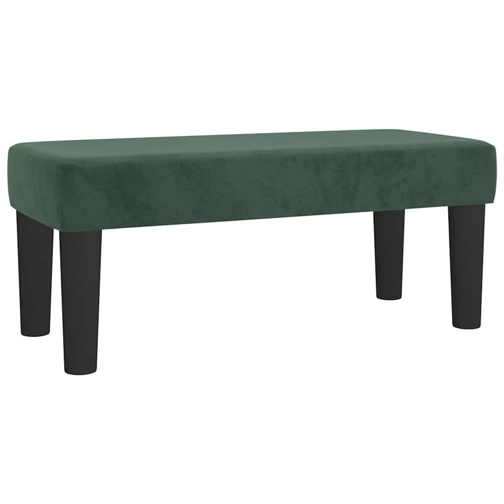 furnicato Sitzbank Dunkelgrüne Samtbank 70 x 30 x 30 cm – Multifunktionale (1-St), Gepolsterte Sitzbank mit Schaumstofffüllung als bequeme Bettbank