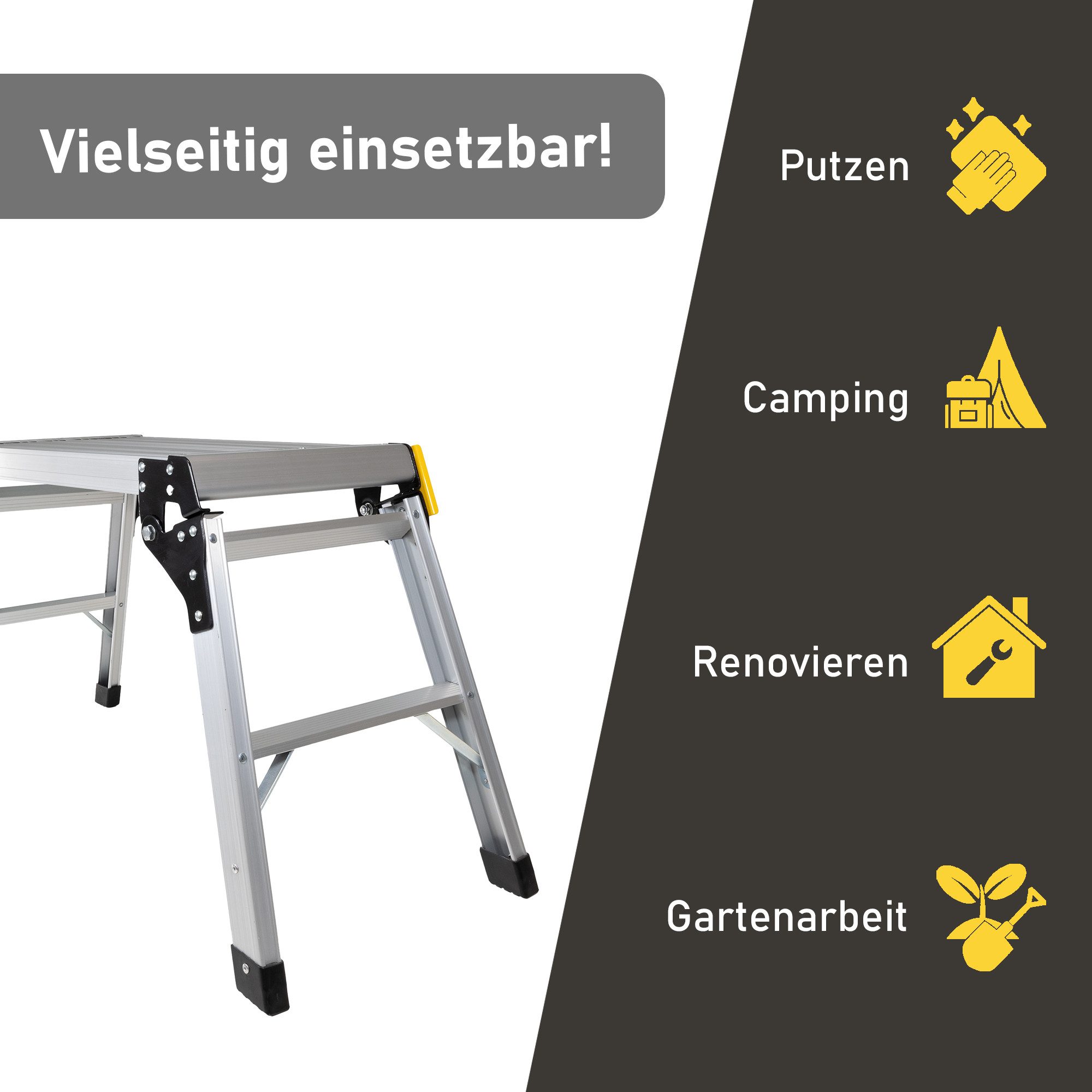 Lemodo Arbeitsplattform Arbeitsbühne mit Antirutsch-Oberfläche, klappbar