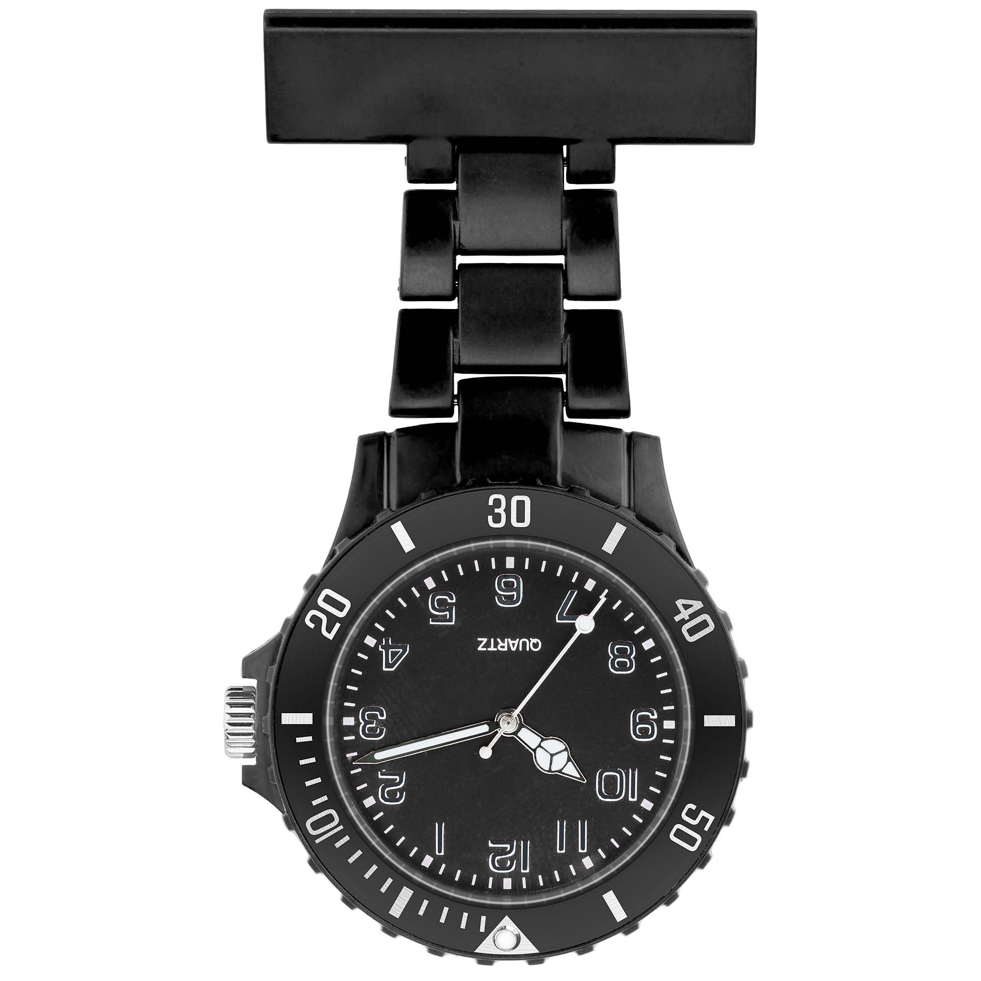 Taffstyle Quarzuhr Schwesternuhr Krankenschwesteruhr Kitteluhr Quarzuhr bunt mit Nadel, (Praktische Uhr für Pflege Berufe Medizin Quarzuhr mit Sicherheitsnadel)