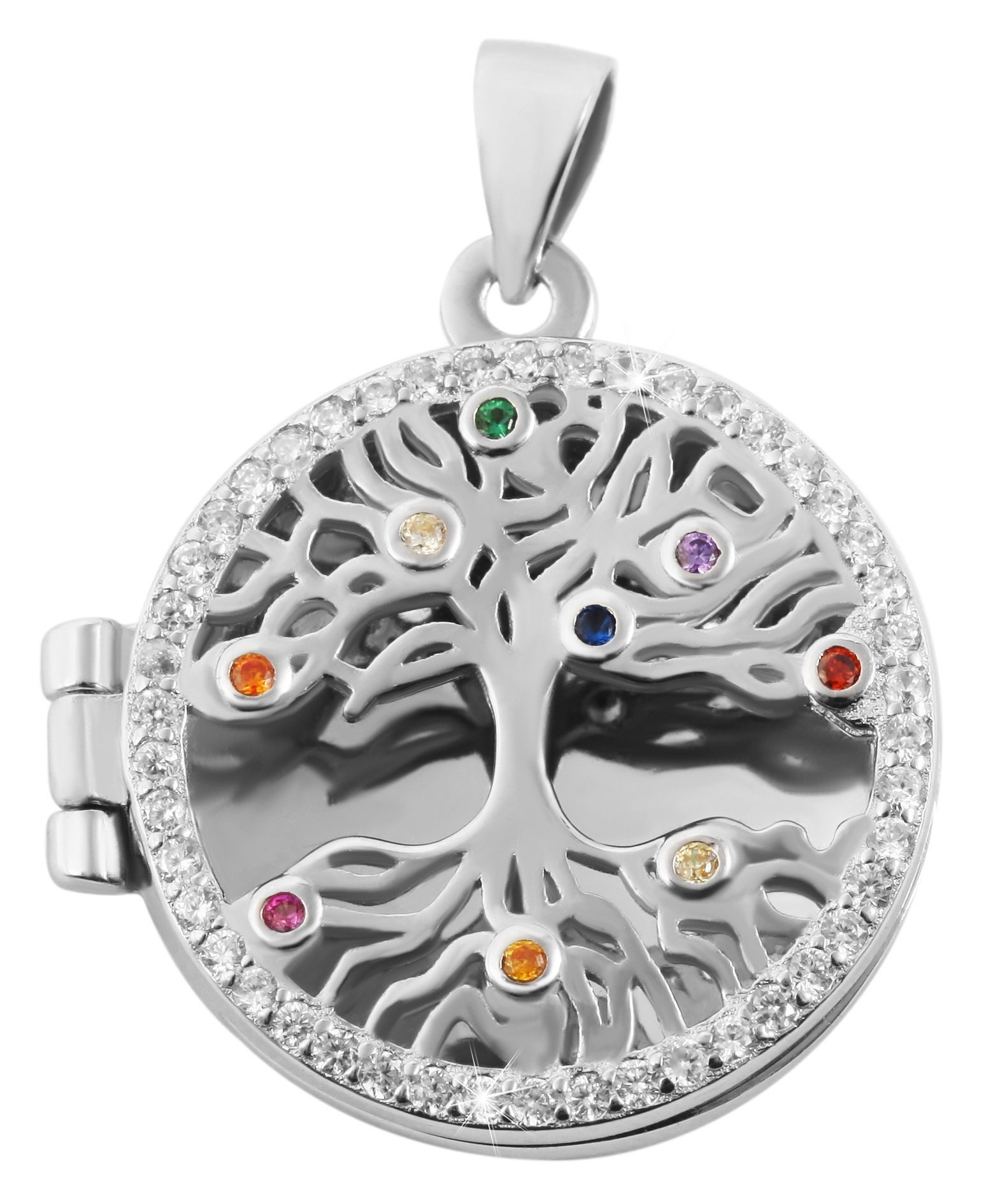 AKZENT Kettenanhänger "Siham" aus 925 Sterlingsilber, rhodiniert, langlebig (Einzeln), Damen AnhÃ¤nger