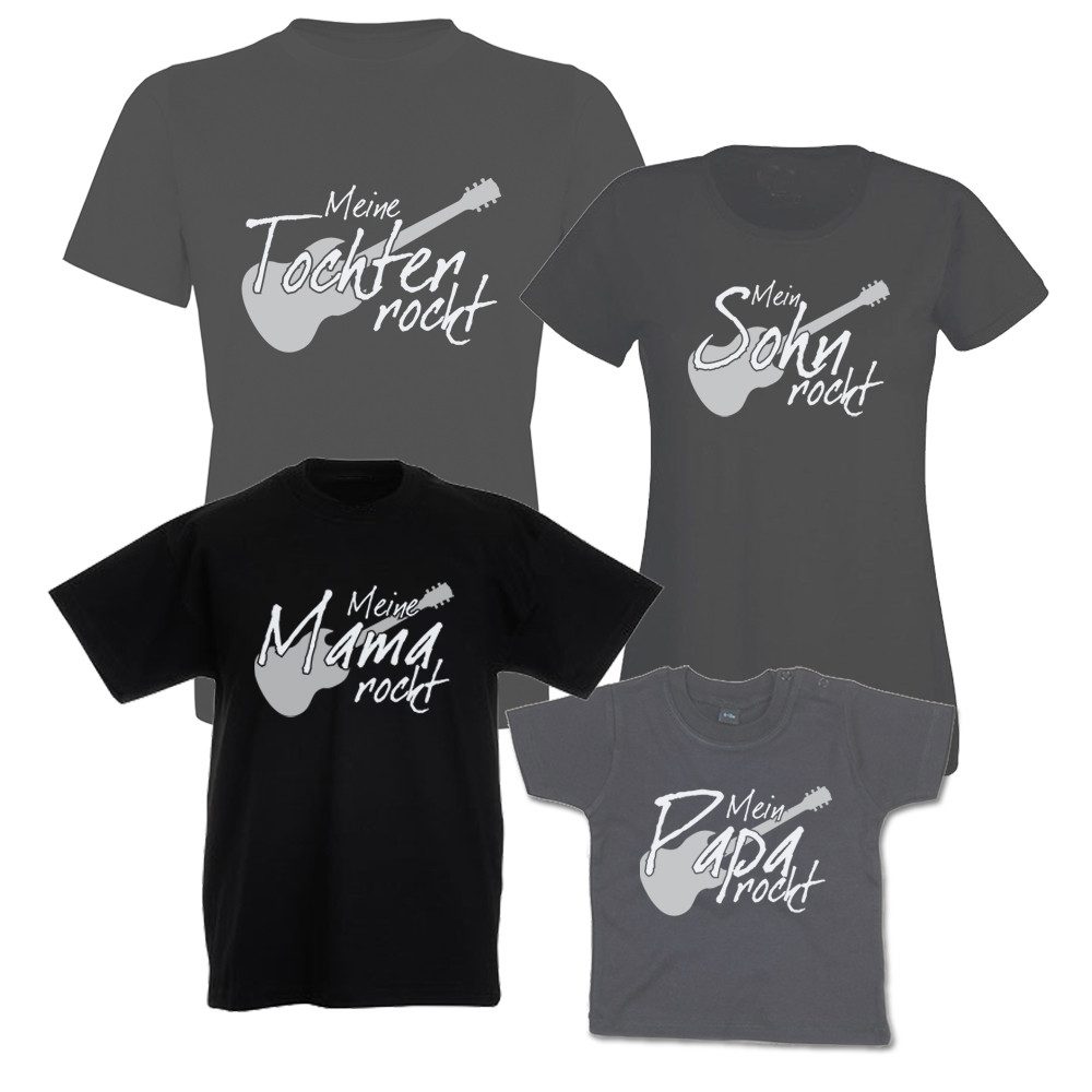G-graphics T-Shirt Rocking Mama, Papa, Sohn & Tochter (Familienset, Einzelteile zum selbst zusammenstellen) Kinder- & Erwachsenen-T-Shirt-Set mit Frontprint