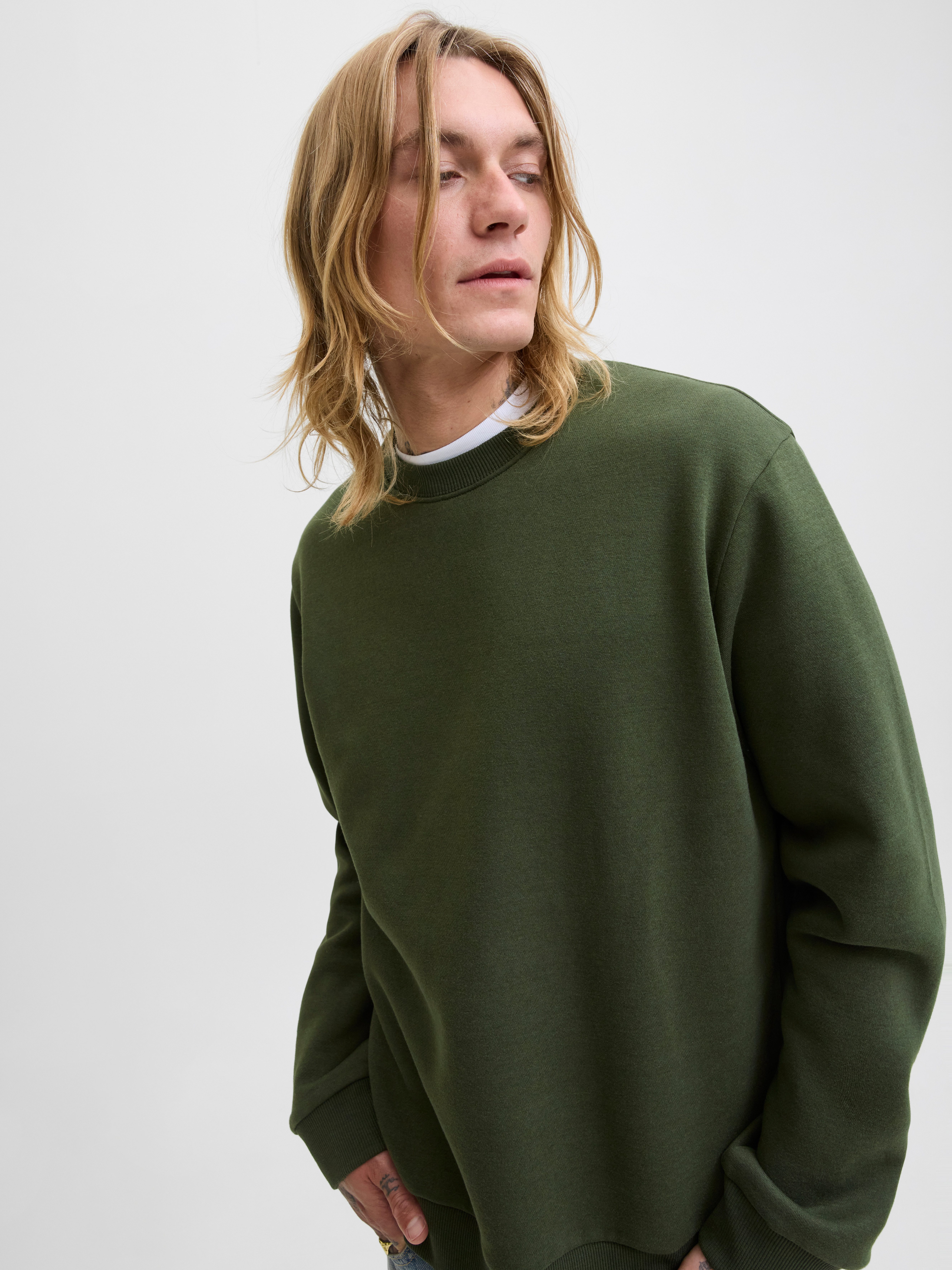 Jack & Jones Sweatshirt JJEBRADLEY mit Rippbündchen für Alltag und Freizeit günstig online kaufen