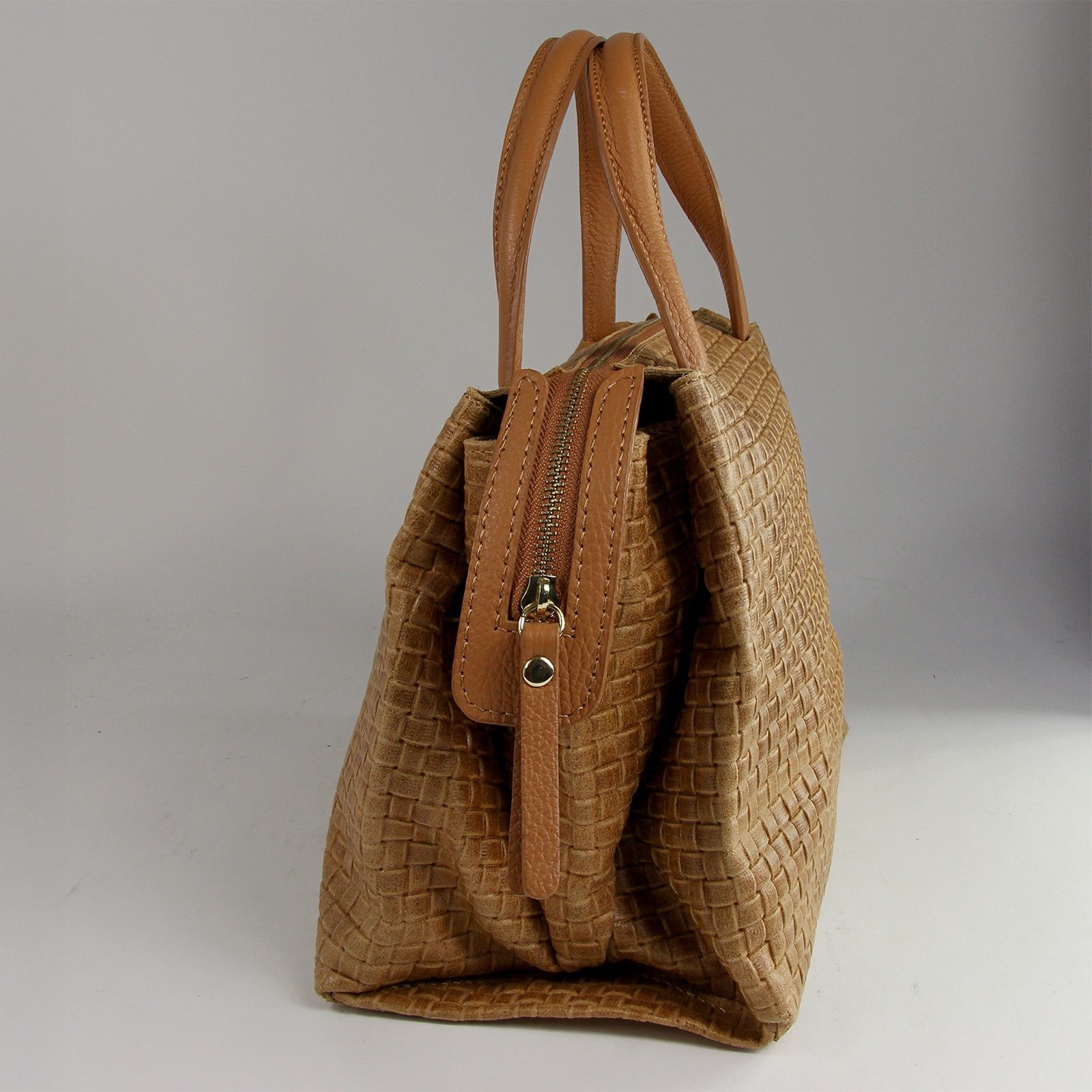 Toscanto Umhängetasche Toscanto Damen Umhängetasche Leder (Umhängetasche), Damen Leder Umhängetasche, braun ca. 30cm