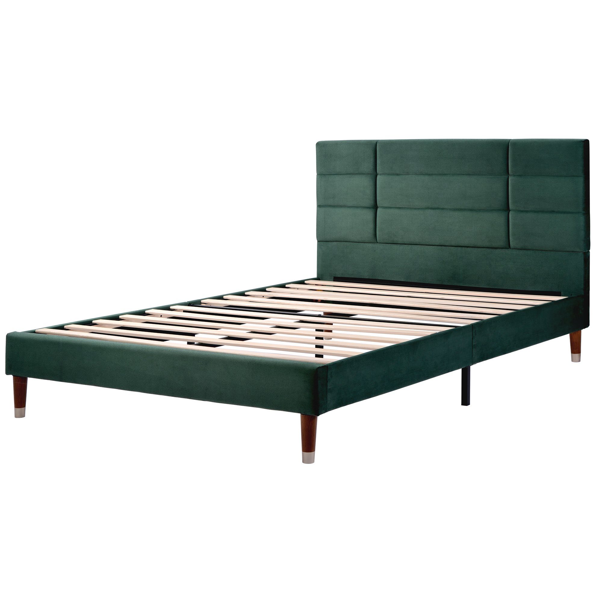 Massivholzbett oder Funktionsbett Matratze) Holzbett 140x200cm Polsterbett Grün REDOM Bett ohne Doppelbett (mit Matratze