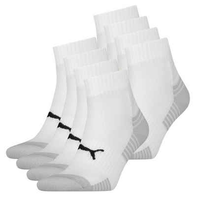 PUMA BODYWEAR Socken Sport Quarter mit gepolsterter Sohle, feuchtuigkeitsregulierend 8 Paar