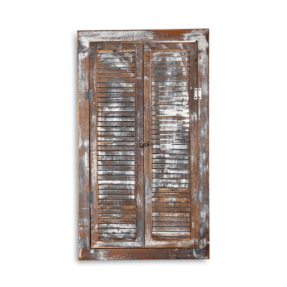 Mucola Wandspiegel Wandspiegel Spiegel Dekospiegel Fensterladen Ablage Shab günstig online kaufen