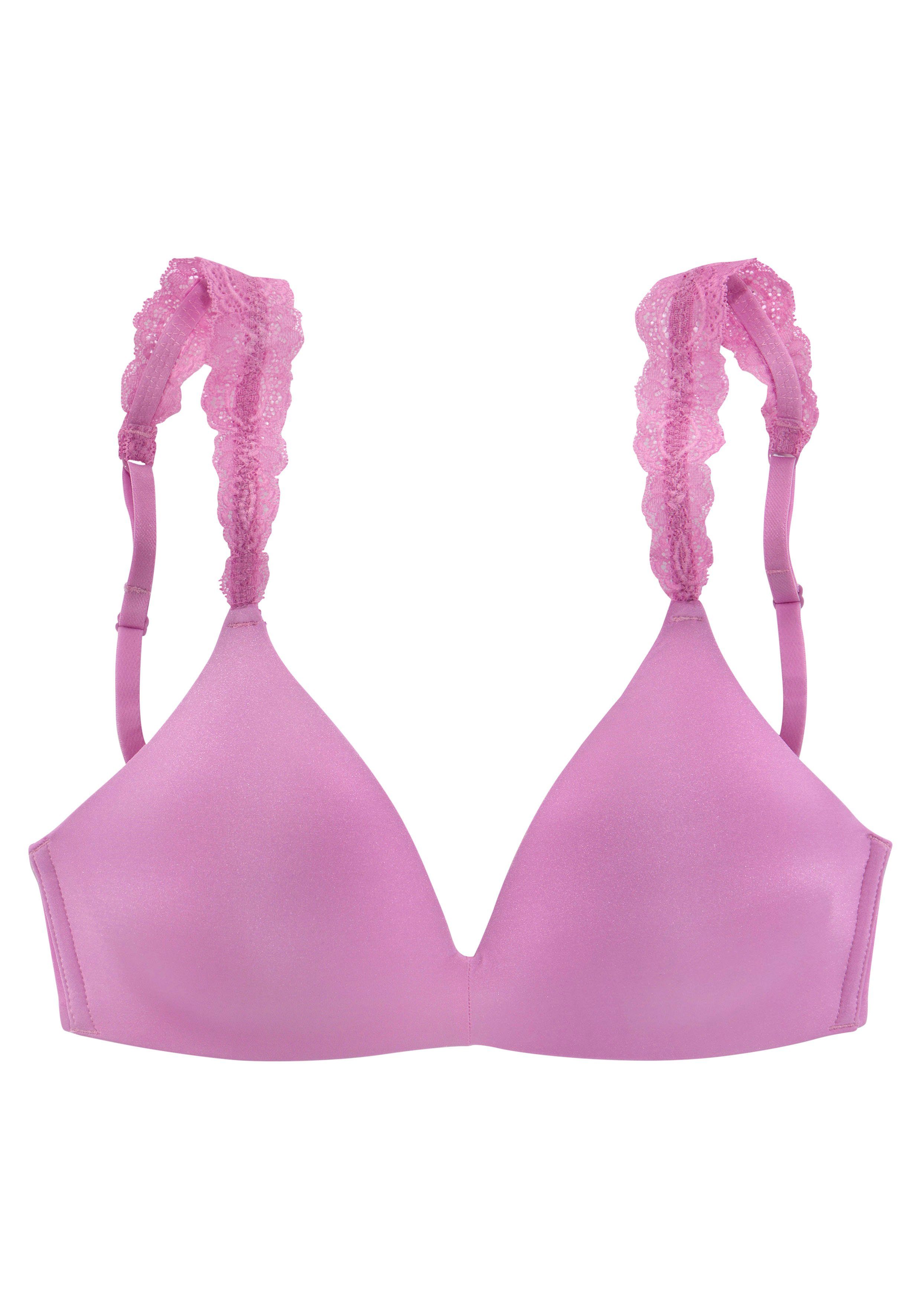 LASCANA Push-up-BH ohne Bügel mit wunderschönen Spitzenträgern, Dessous. € 39,99