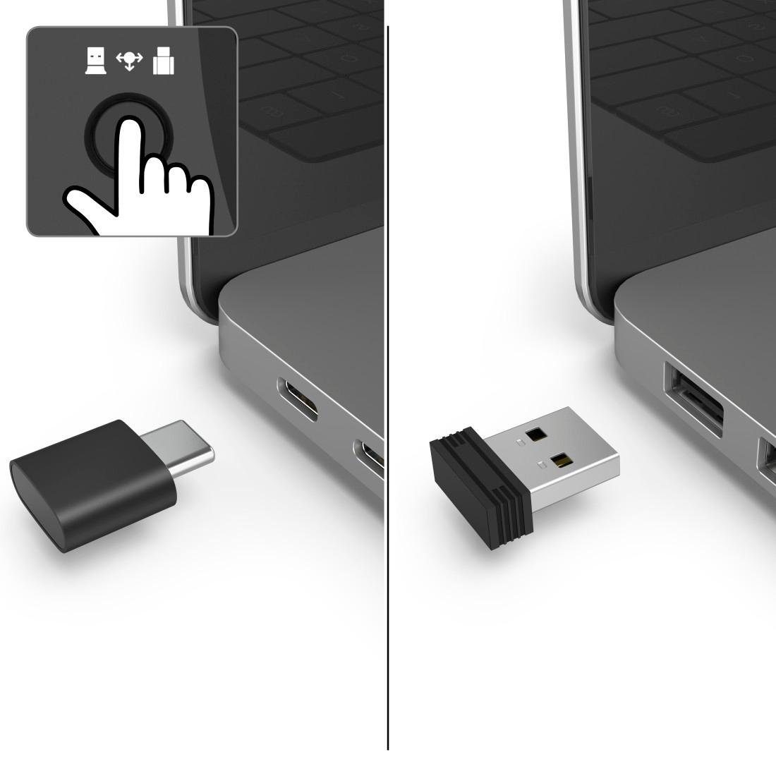 Hama Optische 6-Tasten-Funkmaus "MW-600", Dual-Modus Mit USB-C/USB-A Maus (USB) – Bild 5 von 5