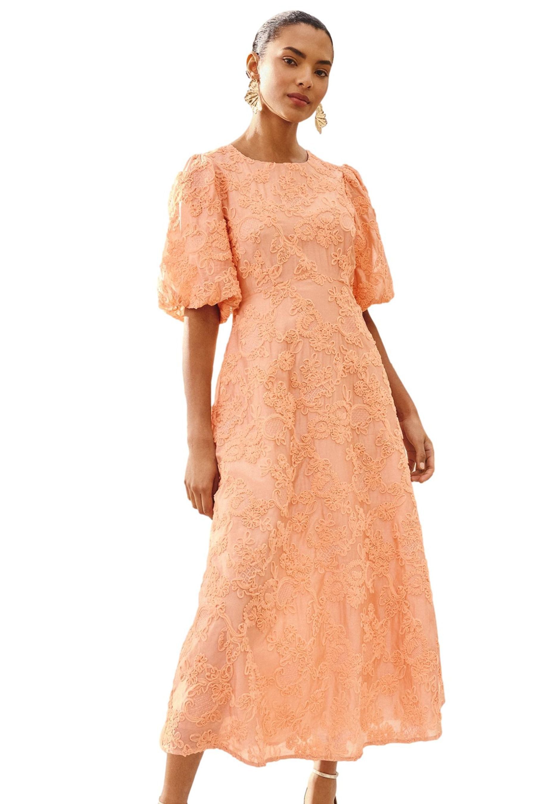 Love & Roses Midikleid Love & Roses Strukturiertes Midikleid, Regular (1-tlg)