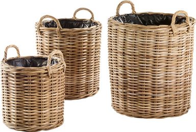 Home affaire Übertopf, aus Rattan (3erSet) kaufen OTTO