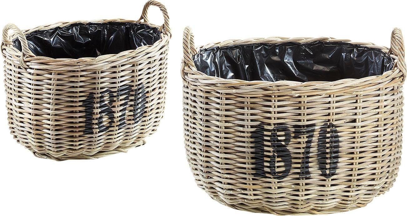 Home affaire Pflanzkübel, aus Rattan (2erSet) OTTO