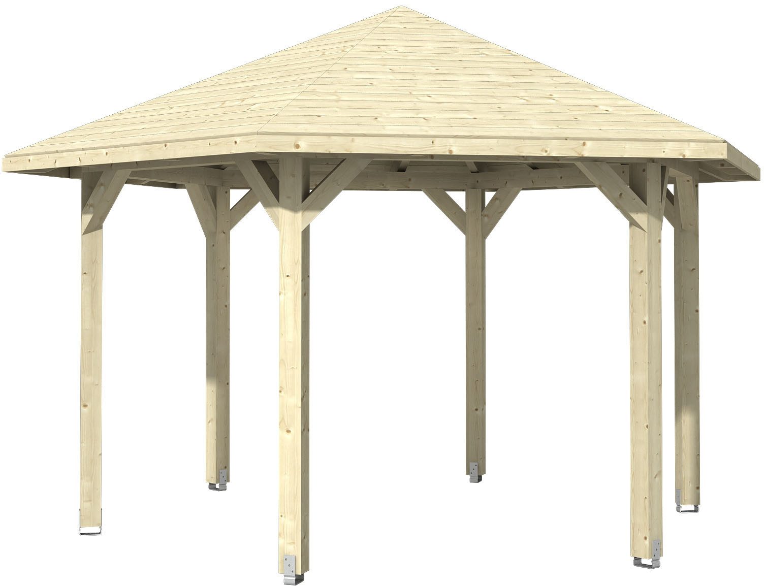 Skanholz Holzpavillon Nancy 3, Leimholz, 393 x 340 cm