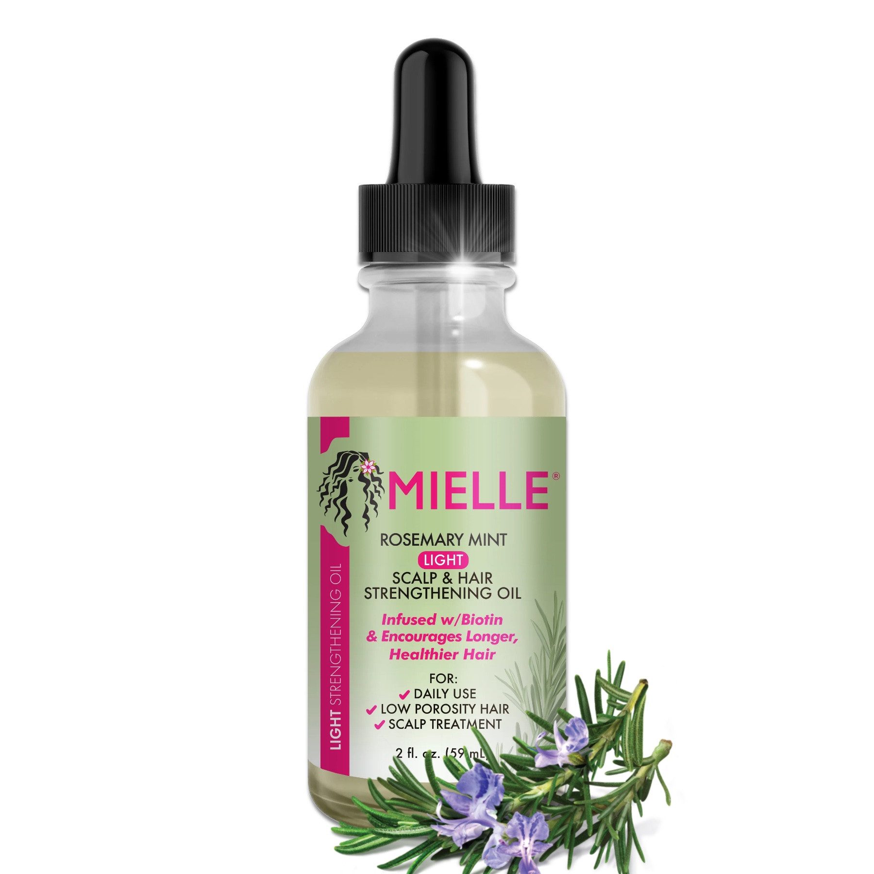 Mielle Organics Haaröl Rosmarinöl Light Haarwachstum Kopfhaut Haarpflege MIELLE, 1-tlg., Light