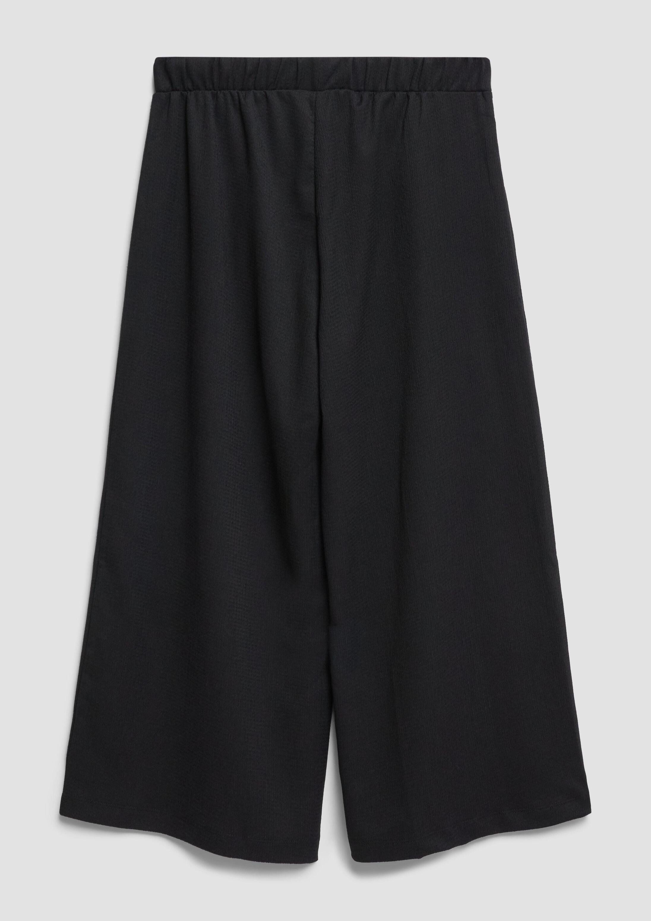 s.Oliver Culotte Hose Strukturierte Culotte mit Falten und Elastikbund