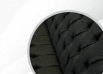 JVmoebel Chesterfield-Sofa, Chesterfield Schwarz Wohnzimmer Modern Design Couchen Sofa Luxus