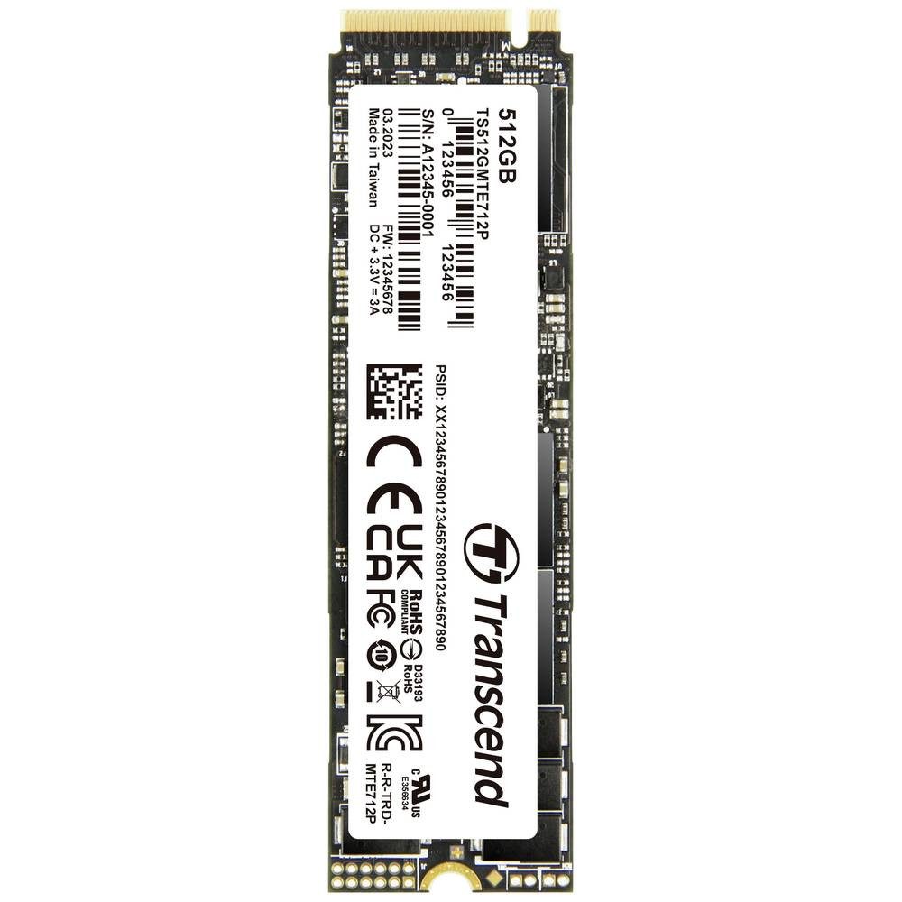 Transcend MTE712P M.2 2280 SSD 512GB SSHD-Hybrid-Festplatte