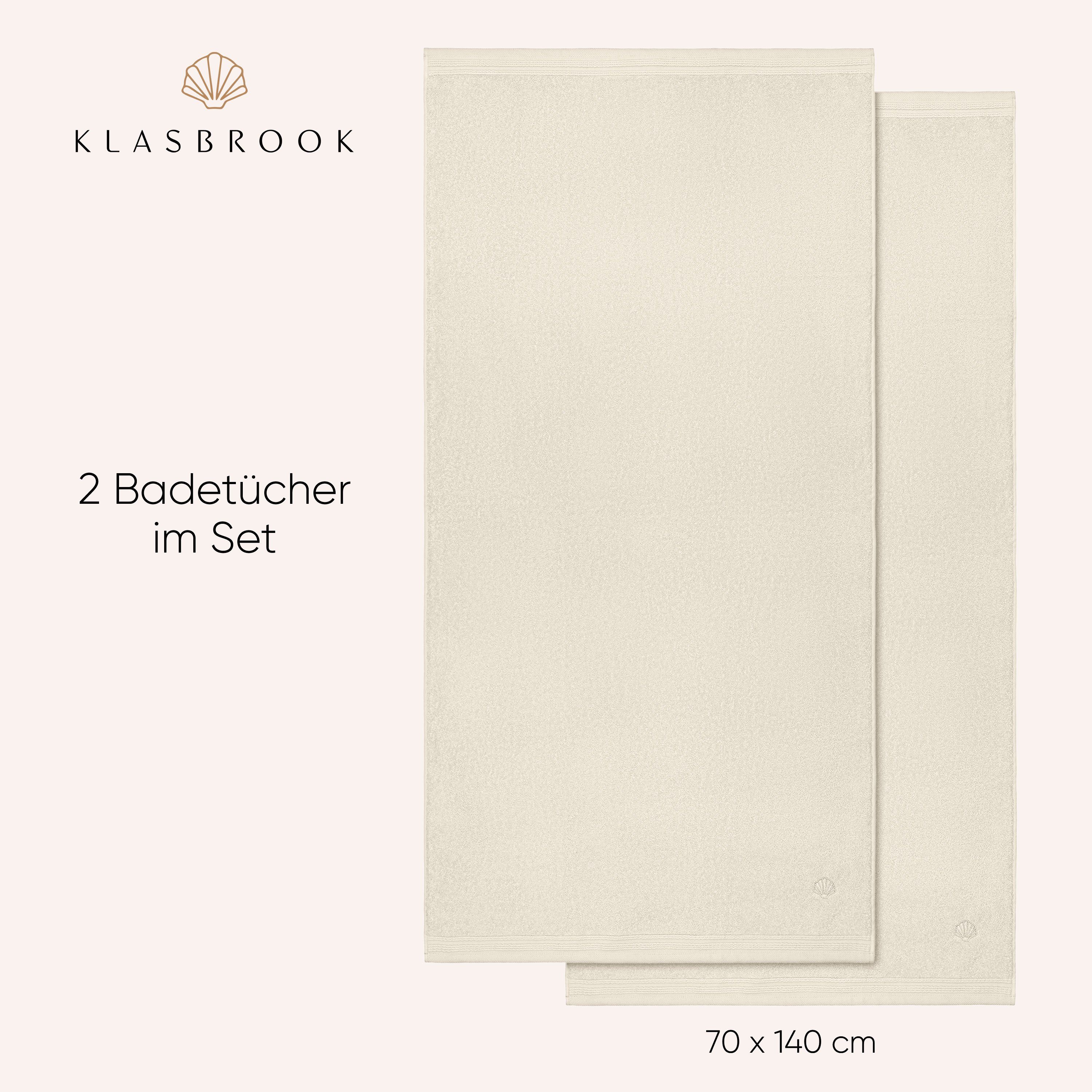 (2-tlg), oder Set, Sand Handtuch Baumwolle, 05 extra Linnea, teiliges 6 flauschig 2, 100% KLASBROOK Luxus 4 Set