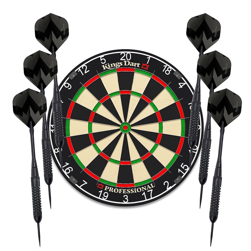 Kings Dart Dartscheibe Dart-Set First, Offizielle Turniergröße nach WDF-Standard