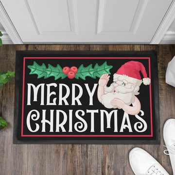 Fußmatte Merry Christmas Fußmatte Geschenk zu Weihnachten Deko Muster Weihnacht, Trendation
