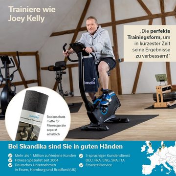 Skandika Heimtrainer Cardio Bike Atlantis mit Matte, 32 Stufen, geräuscharm, Transportrollen, bis 150 kg