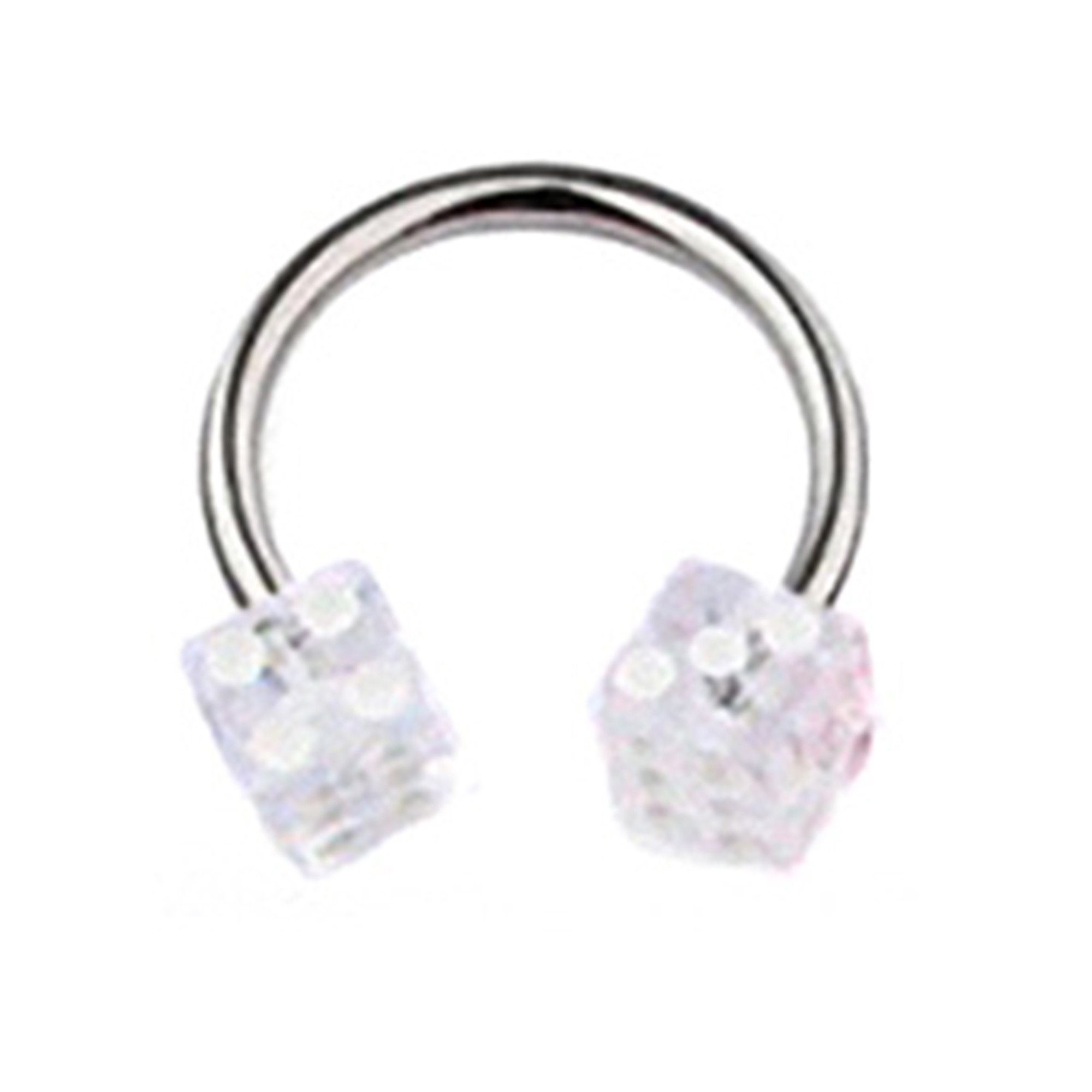 Piercing-Set Piercing Hufeisen Multi Color UV Würfel