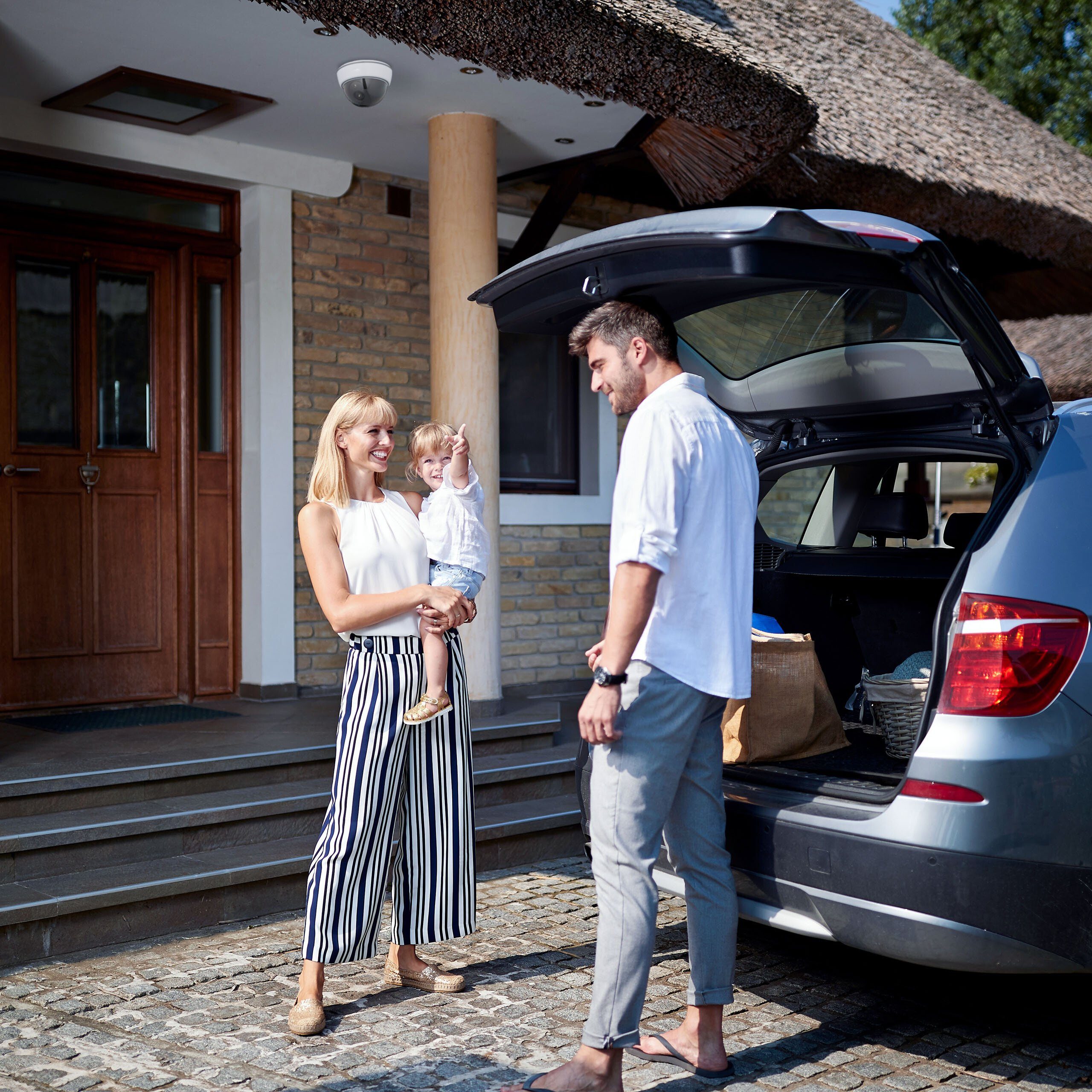 relaxdays Überwachungskamera Attrappe Kamera Attrappe 3er Set