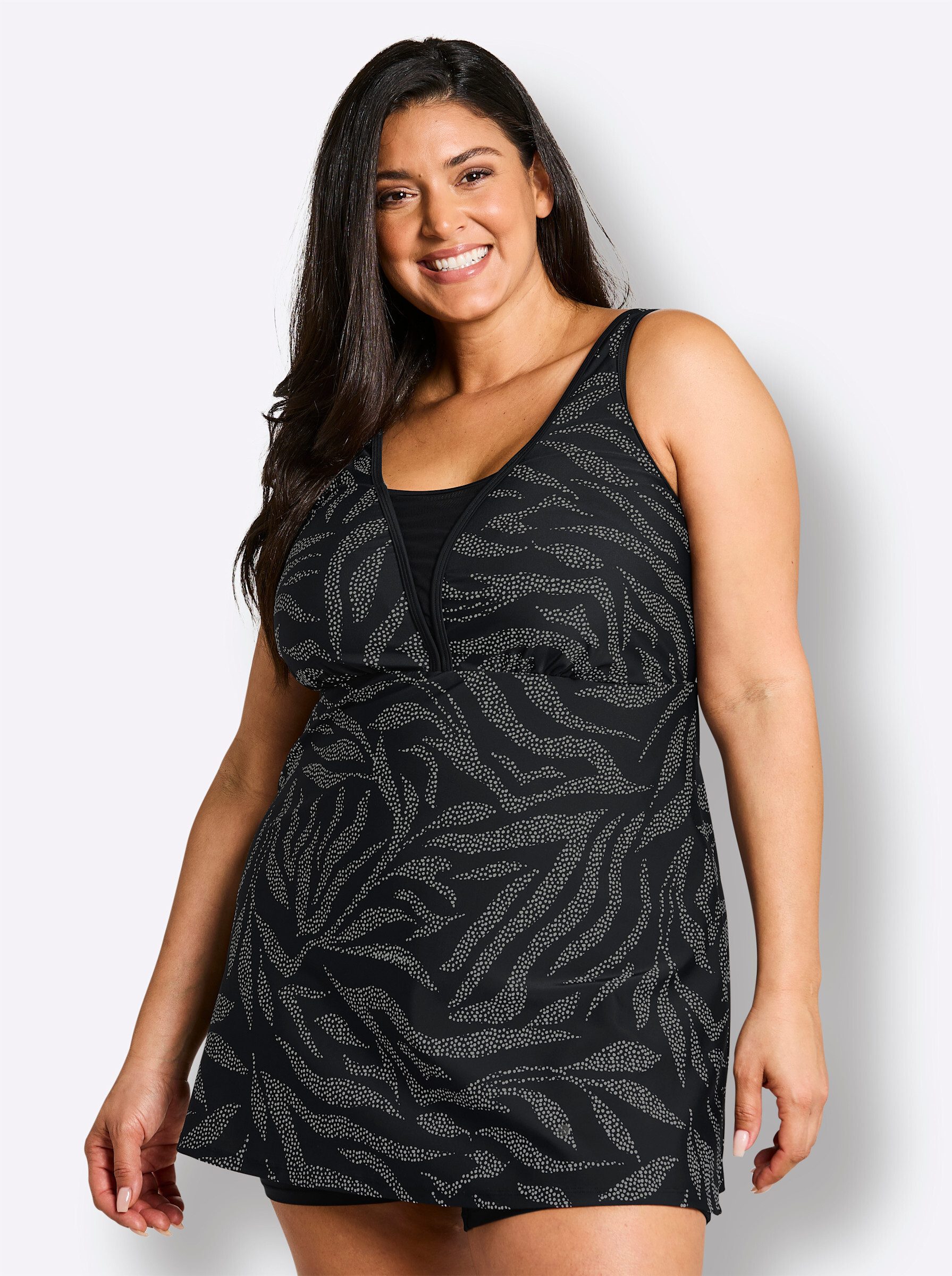 Sheego Badeanzug Badekleid Ärmellos (1-St) günstig online kaufen