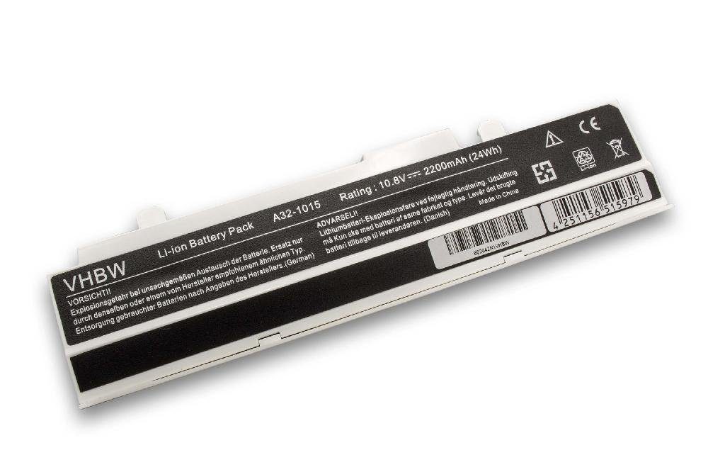 vhbw passend für Asus Eee PC 1015PEG, 1015PEM, 1015PN, 1015PW, 1015PX, Laptop-Akku 2200 mAh