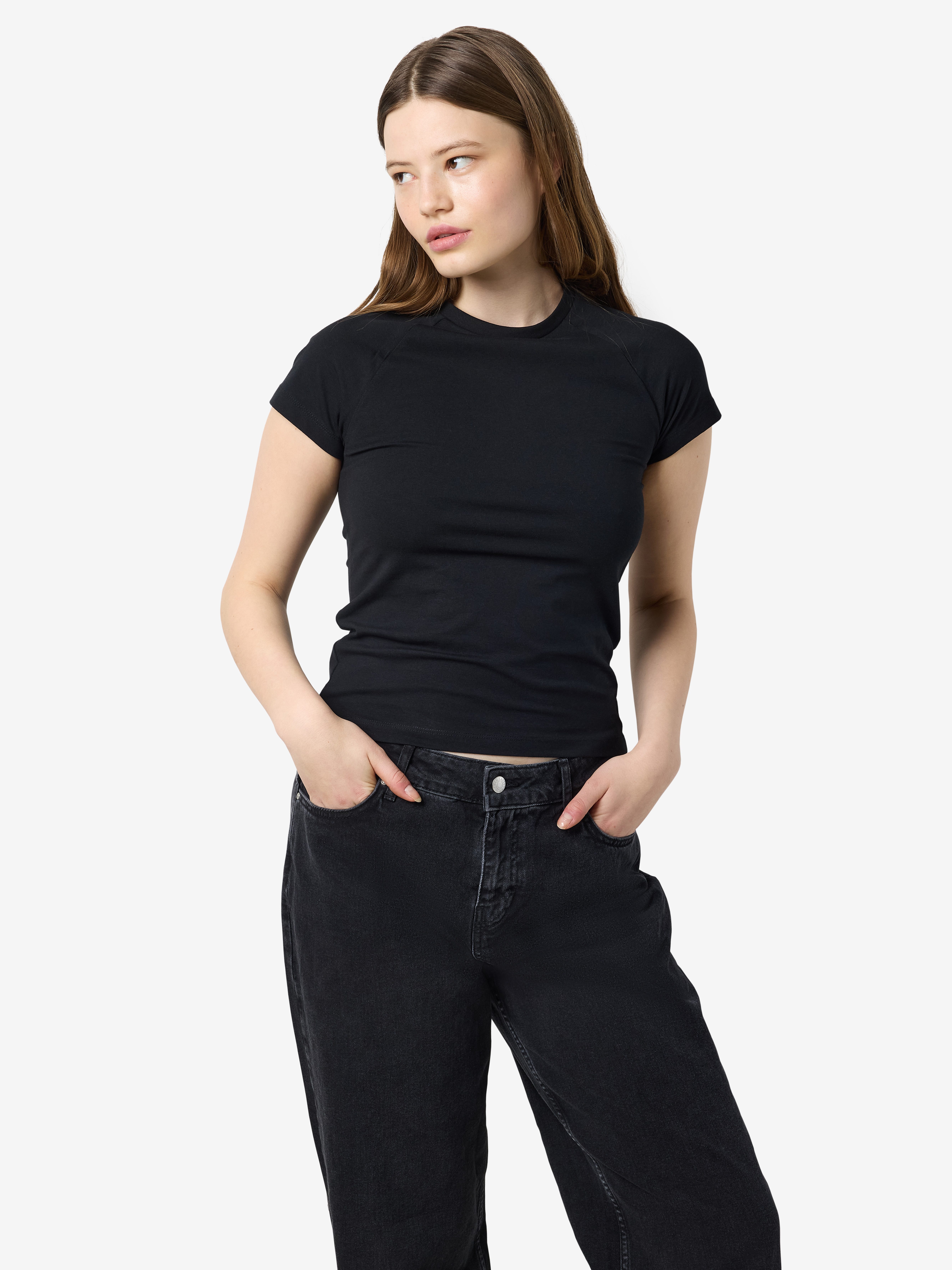 Noisy may Kurzarmshirt NMKATINKA S/S RAGLAN TOP FWD JRS NOOS