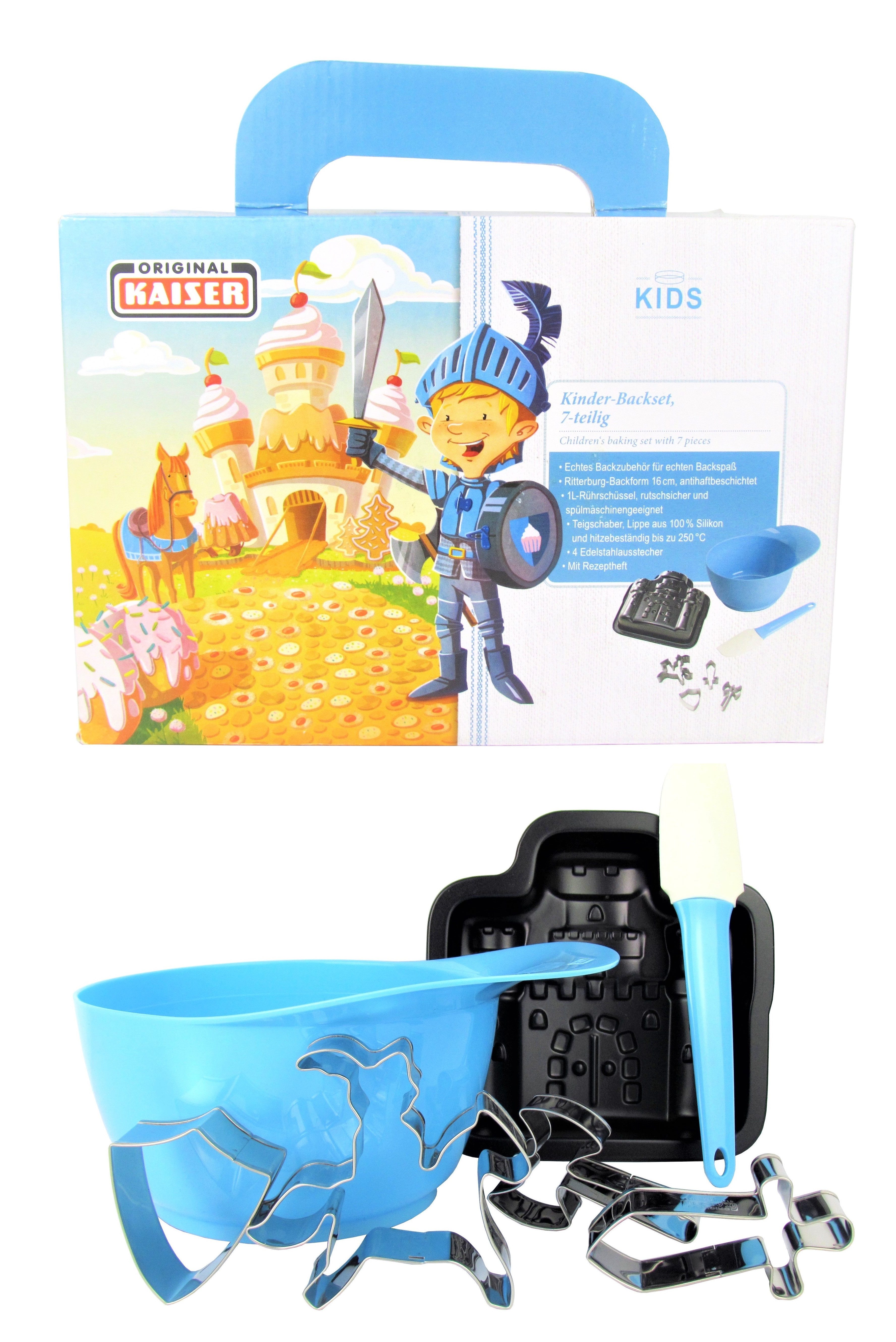Kaiser Backformen Back-Set Kinderbackset 7-teilig, (Kinder Back-Set), antihaftbeschichtet, spülmaschinengeeignet