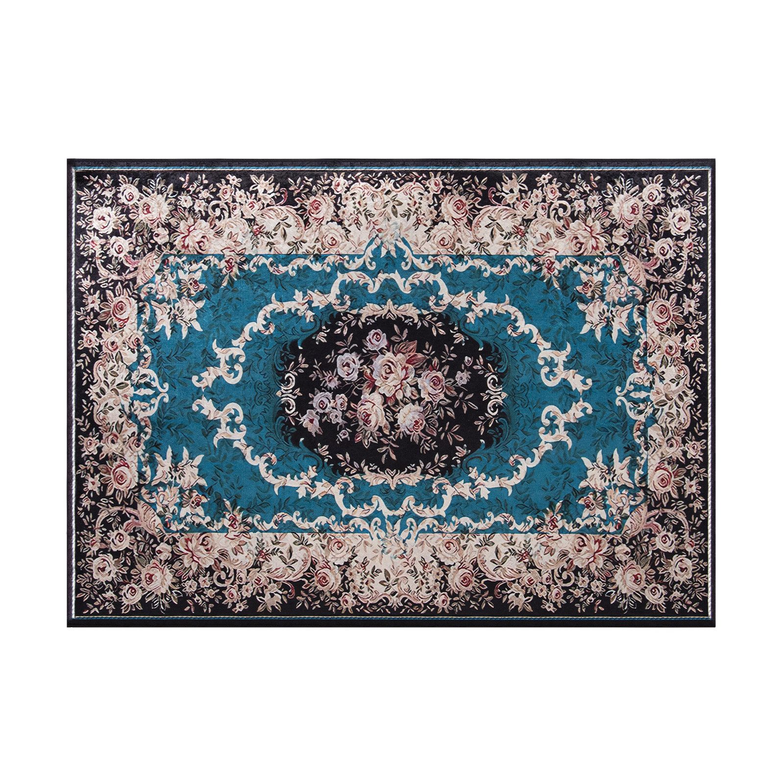 COSTWAY Teppich, rechteckig, Höhe: 5.3 mm, rutschfeste Unterseite 143x200cm