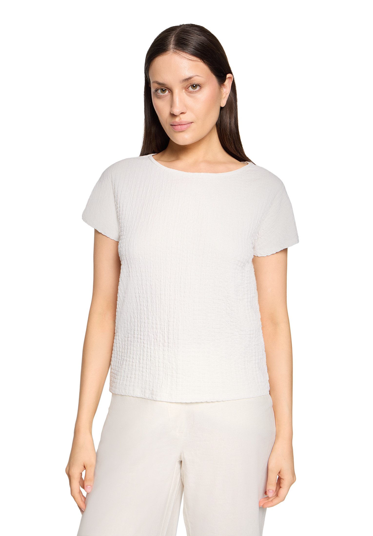 Kurzarmshirt Damen mit U-Boot-Ausschnitt
