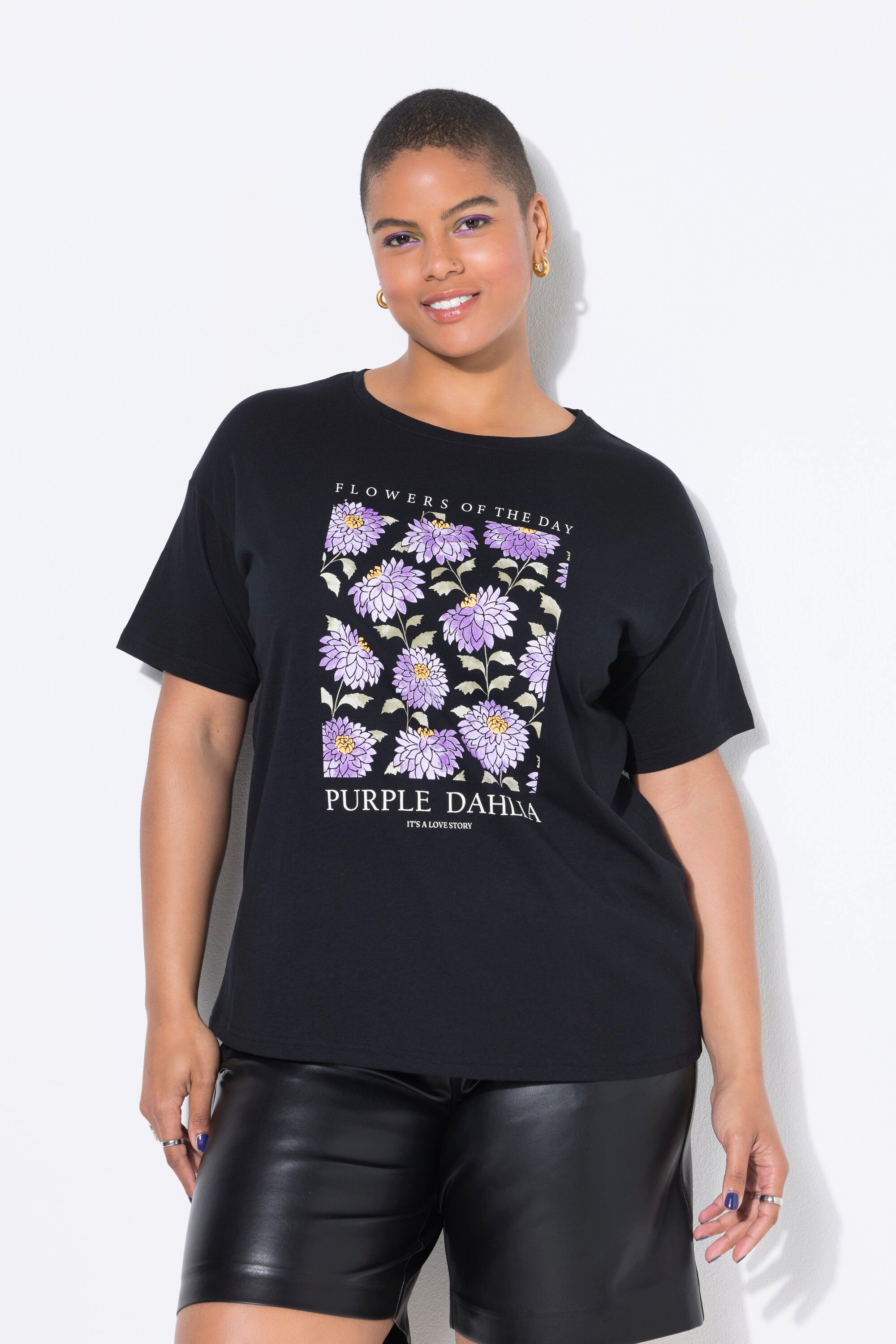 Studio Untold T-Shirt T-Shirt oversized Flower Print Halbarm günstig online kaufen
