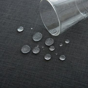 Simurq Tischdecke Wasserabweisend, Leinenoptik Tischdecke Abwaschbar - Lotuseffekt (Pflegeleicht & fleckenabweisend Tischdecken, Tischdecke Rund - Tischtuch Table Cloth)