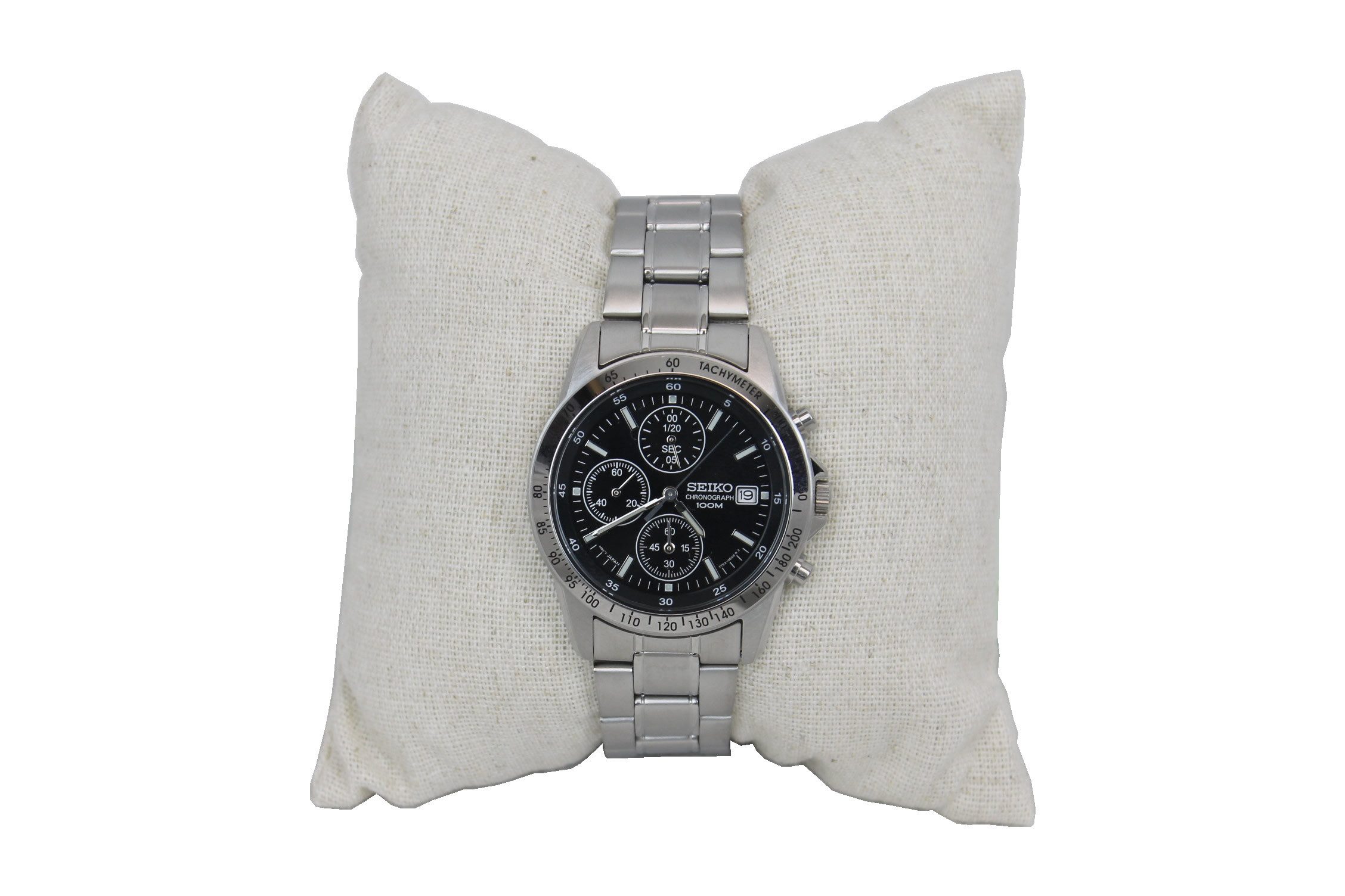 Seiko Chronograph SND367PC Herrenuhr, Analog, Quarz, Chronograph, Edelstahlarmband, 10 bar