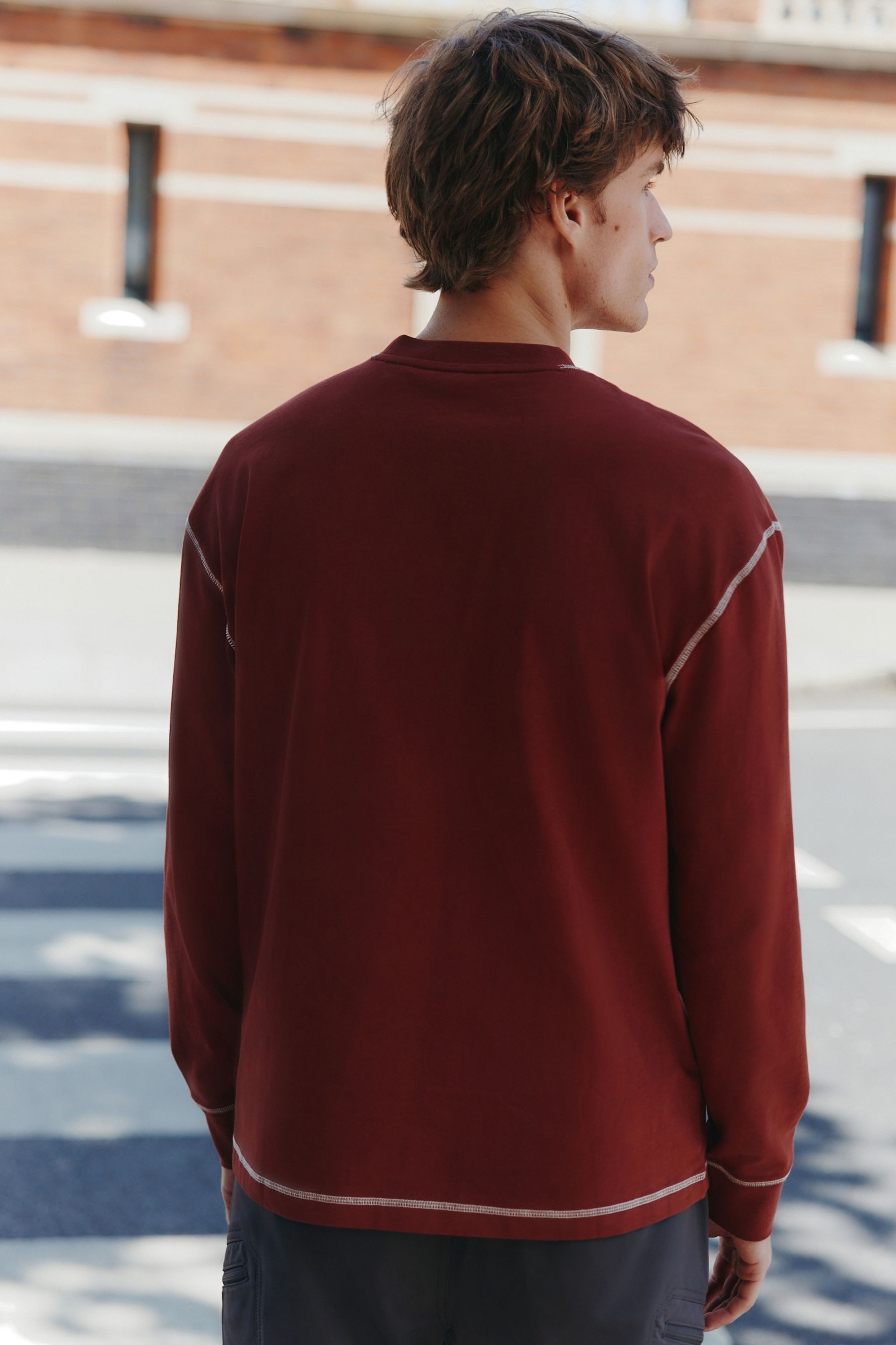 Next Langarmshirt Relaxed Fit Langarmshirt aus günstig online kaufen