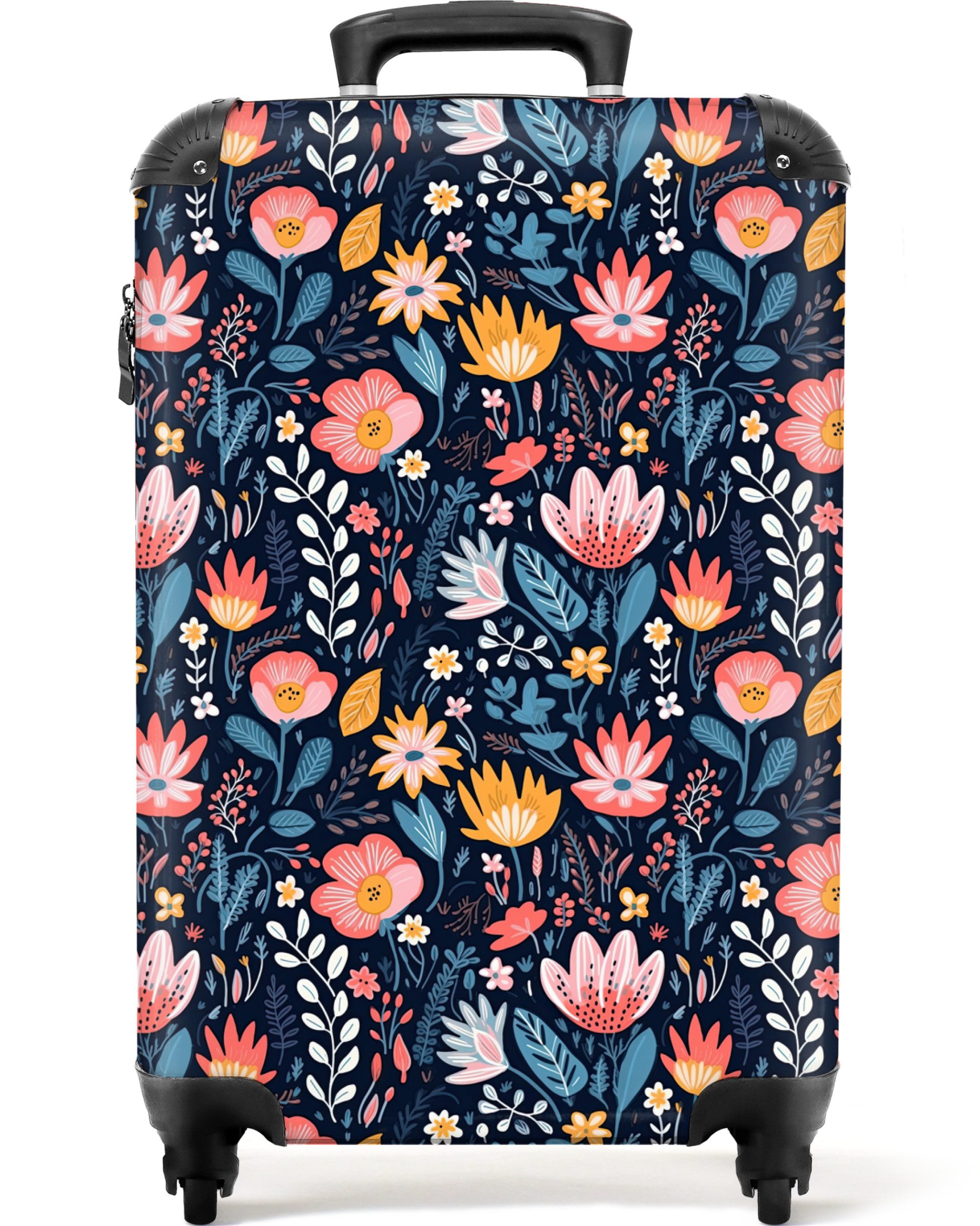 NoBoringSuitcases.com© Hartschalen-Trolley Blumen - Muster - günstig online kaufen