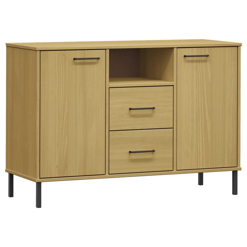 Sideboard Sideboard OSLO mit Metallbeinen Braun 113x40x77 cm Massivholz