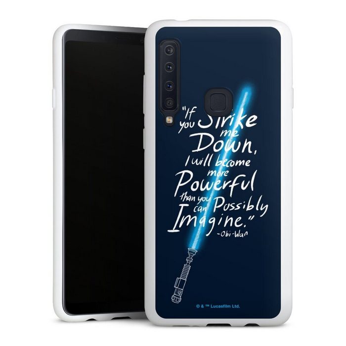 DeinDesign Handyhülle Star Wars Obi-Wan Kenobi Lichtschwert Obi Wan Quote Samsung Galaxy A9 (2018) Silikon Hülle Bumper Case Handy Schutzhülle