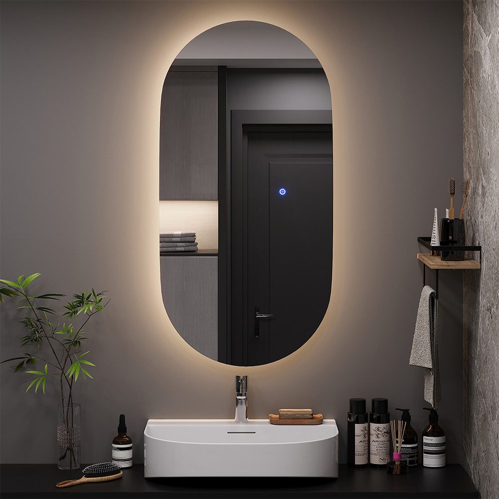 Vicco Badspiegel Miral, Glas, 100 x 50 cm mit Backlight Beleuchtung (1-St)