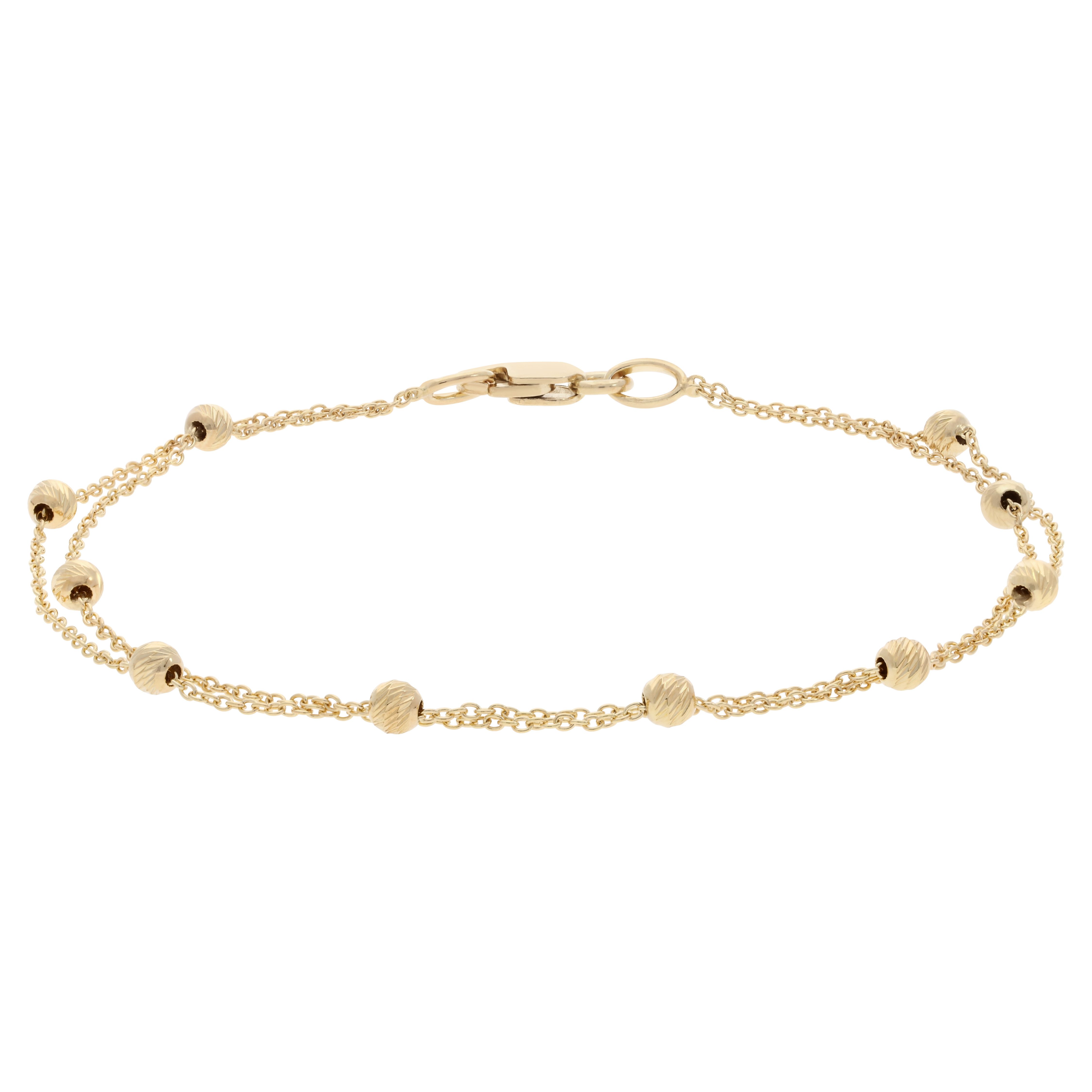 Armband Schmuck Geschenk Gold 375 Armschmuck Armkette Kugeln
