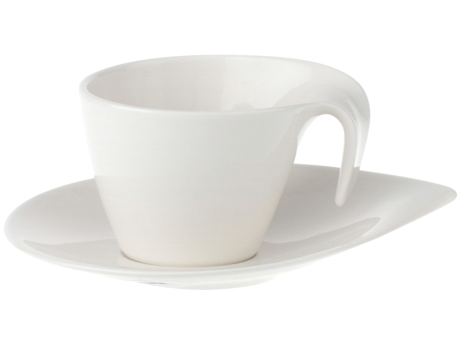Villeroy & Boch Espressotasse Flow Mokka-/Espressotasse mit Untertasse 2tlg., Premium Porcelain