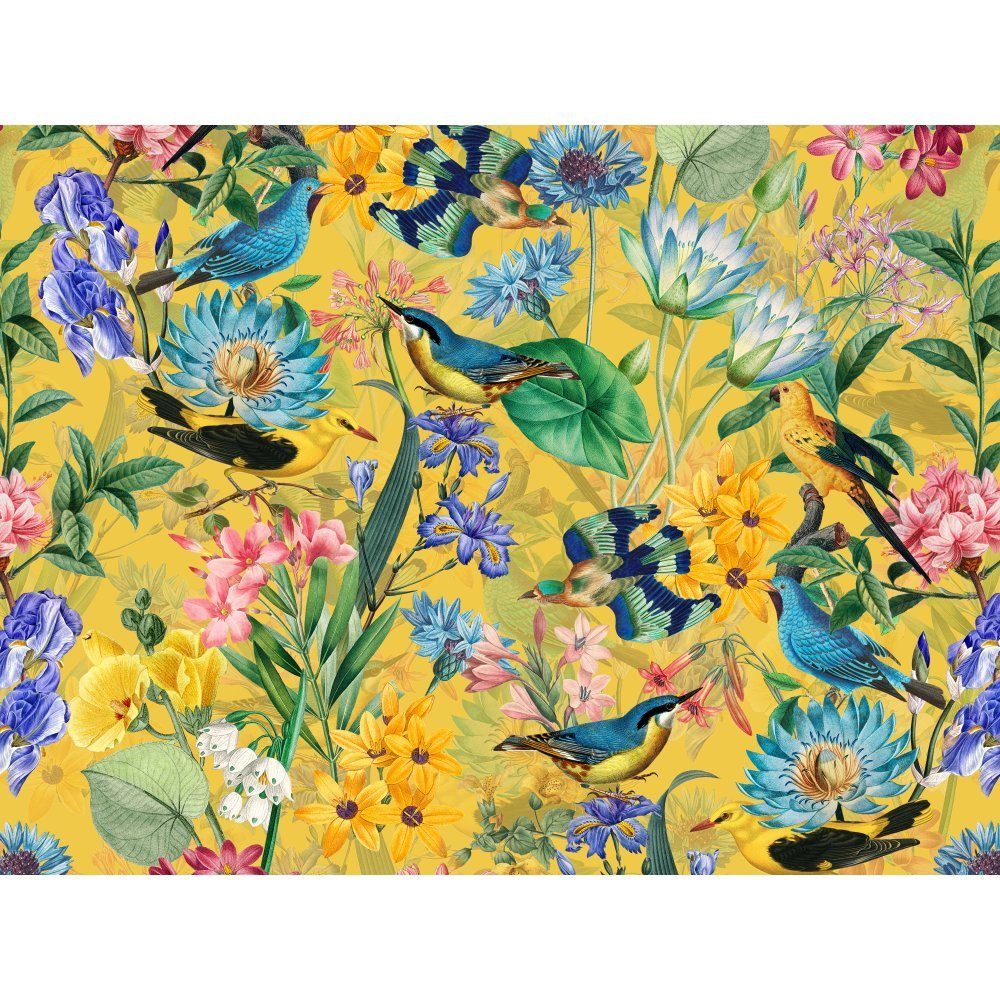 raxxa Platzset "Exotische Nostalgie: Tropische Vintage Vögel und Blüten", (Set, 4-St., Platzdecken)