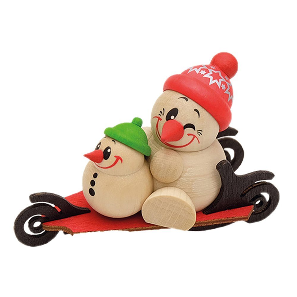 Pfiffiges aus dem Erzgebirge Weihnachtsfigur Cool Man Dreirad mit Mini, Echt Erzgebirge - Holzkunst mit Herz