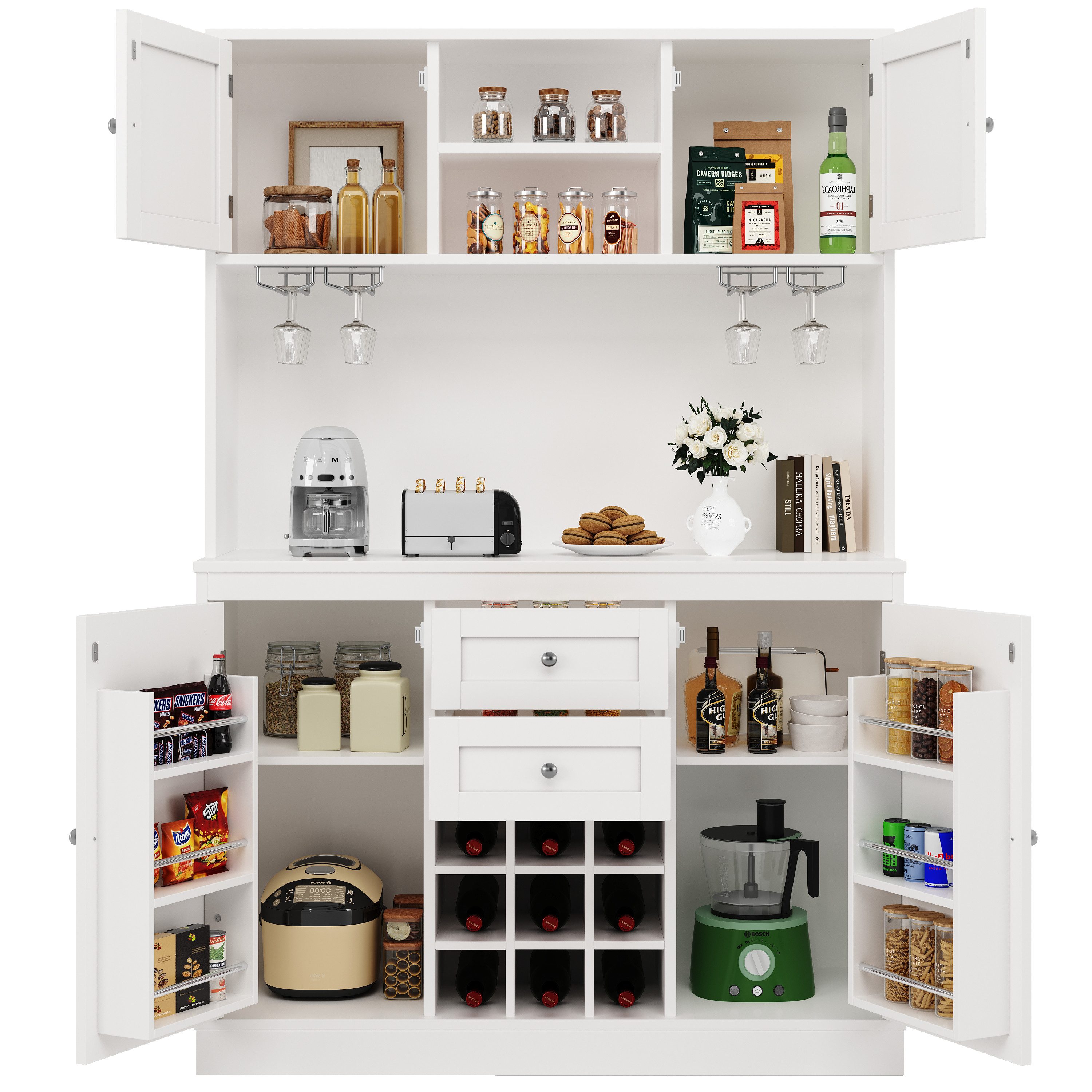 MODFU Hochschrank Multifunktionales,Sideboard (Hochschrank Küchenbuffet mit günstig online kaufen
