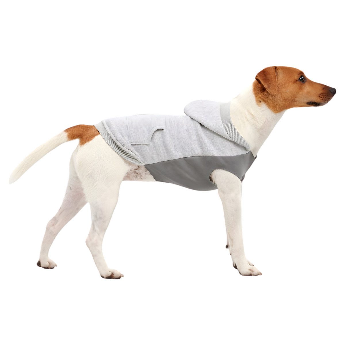 Hundepullover Hundepullover Kangaroo Fleece hellgrau/grau